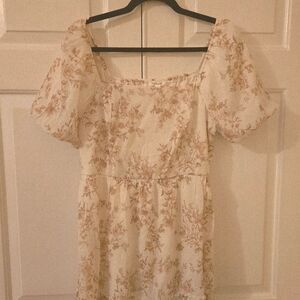 Blu Pepper Cream and Brown Dress